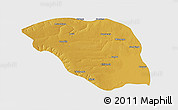 Physical 3D Map of Leua, single color outside