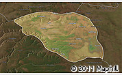 Satellite 3D Map of Leua, darken