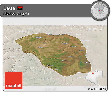 Satellite 3D Map of Leua, lighten