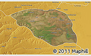 Satellite 3D Map of Leua, physical outside