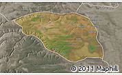 Satellite 3D Map of Leua, semi-desaturated
