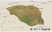Satellite 3D Map of Leua, shaded relief outside
