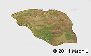 Satellite 3D Map of Leua, single color outside
