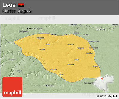 Savanna Style 3D Map of Leua