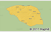 Savanna Style 3D Map of Leua, single color outside