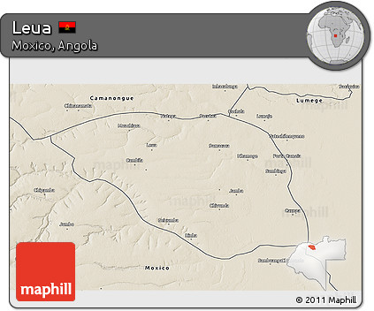 Shaded Relief 3D Map of Leua
