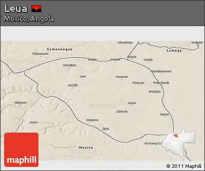 Shaded Relief 3D Map of Leua