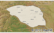 Shaded Relief 3D Map of Leua, satellite outside