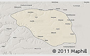 Shaded Relief 3D Map of Leua, semi-desaturated