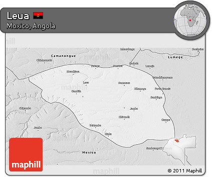 Silver Style 3D Map of Leua