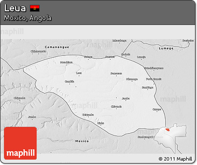 Silver Style 3D Map of Leua