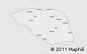 Silver Style 3D Map of Leua, single color outside