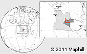 Blank Location Map of Leua, highlighted country, highlighted parent region, within the entire country