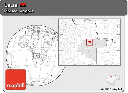 Blank Location Map of Leua, highlighted parent region