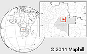 Blank Location Map of Leua, highlighted parent region