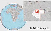 Gray Location Map of Leua, highlighted parent region