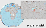 Gray Location Map of Leua