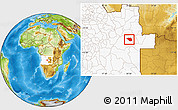 Physical Location Map of Leua, highlighted country