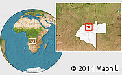 Satellite Location Map of Leua, highlighted parent region