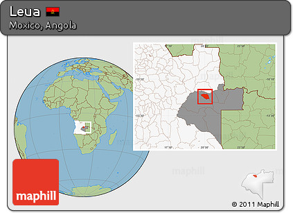 Savanna Style Location Map of Leua, highlighted country, highlighted parent region