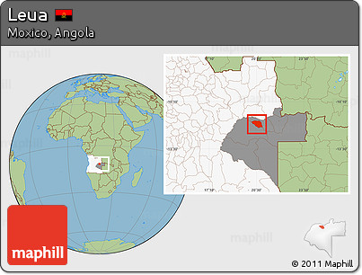 Savanna Style Location Map of Leua, highlighted country, highlighted parent region