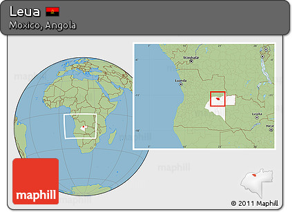 Savanna Style Location Map of Leua, highlighted parent region, within the entire country