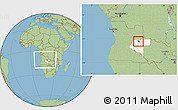 Savanna Style Location Map of Leua, highlighted parent region, within the entire country
