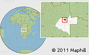 Savanna Style Location Map of Leua, highlighted parent region