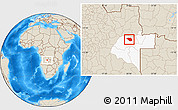 Shaded Relief Location Map of Leua, highlighted parent region