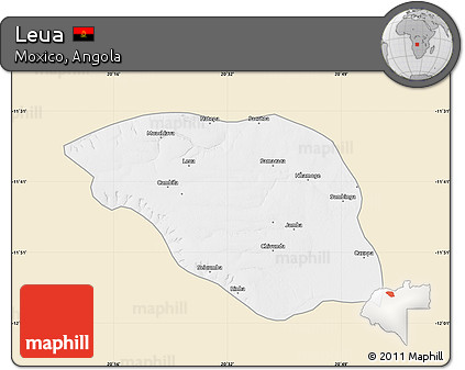 Classic Style Map of Leua, single color outside