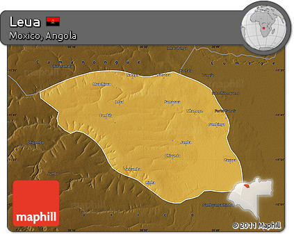 Physical Map of Leua, darken