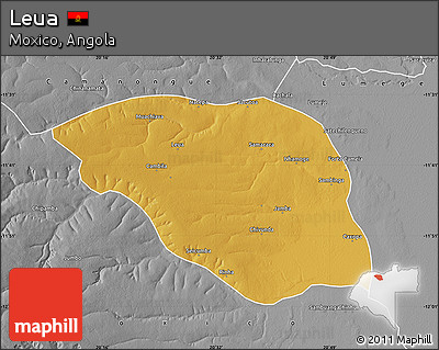 Physical Map of Leua, desaturated