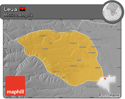 Physical Map of Leua, desaturated