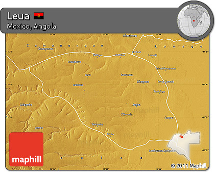 Physical Map of Leua