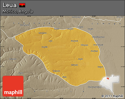 Physical Map of Leua, semi-desaturated