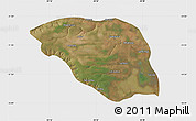 Satellite Map of Leua, single color outside
