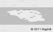 Gray Panoramic Map of Leua, single color outside