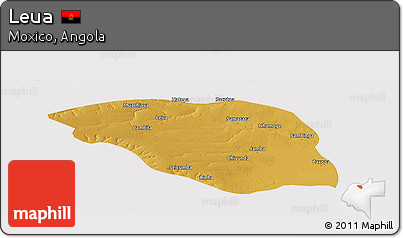 Physical Panoramic Map of Leua, cropped outside