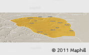 Physical Panoramic Map of Leua, lighten, semi-desaturated