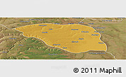 Physical Panoramic Map of Leua, satellite outside
