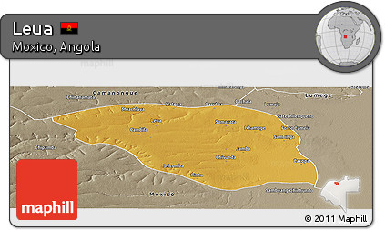 Physical Panoramic Map of Leua, semi-desaturated