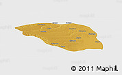 Physical Panoramic Map of Leua, single color outside