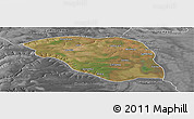 Satellite Panoramic Map of Leua, desaturated