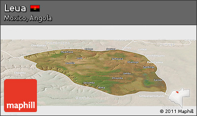 Satellite Panoramic Map of Leua, lighten