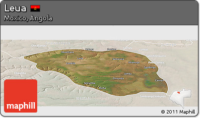Satellite Panoramic Map of Leua, lighten