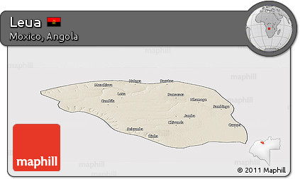 Shaded Relief Panoramic Map of Leua, cropped outside