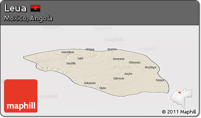 Shaded Relief Panoramic Map of Leua, cropped outside