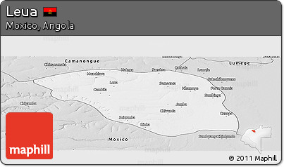 Silver Style Panoramic Map of Leua