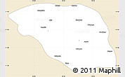 Classic Style Simple Map of Leua, single color outside