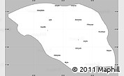 Gray Simple Map of Leua, single color outside